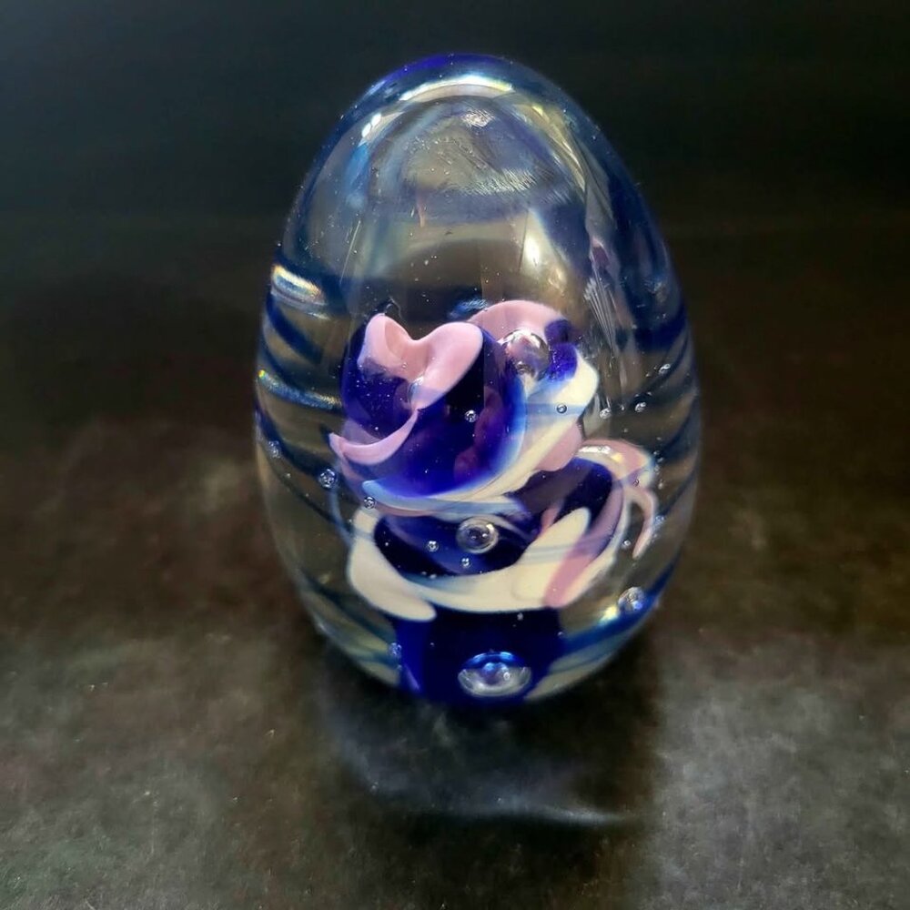 Collectible Art Glass Paperweight Signed And Dated By Artist
